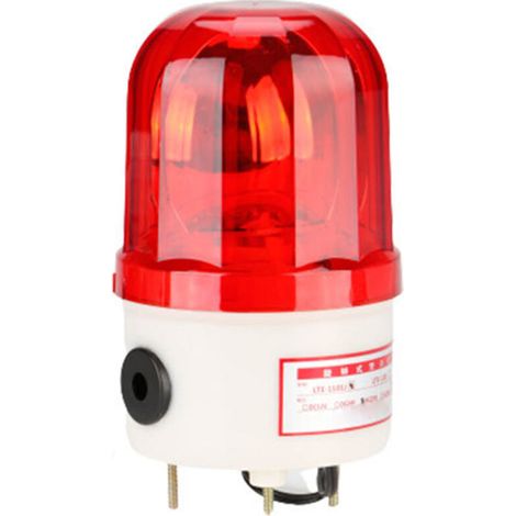Rotierende LED-Signalleuchte, 90 dB Geräuschpegel, wasser- und staubdicht, mit roter LED-Lampe, 220 V - Crezuo