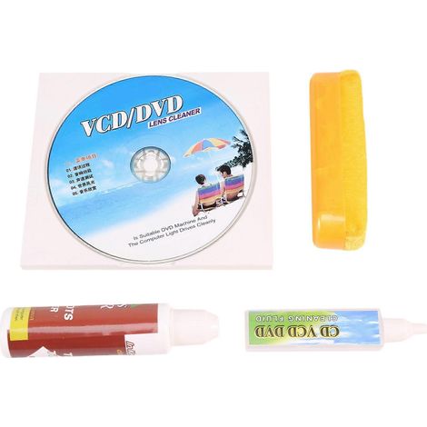 Kit de nettoyage et d'entretien des lentilles pour lecteur/graveur CD/DVD 4 en 1 (1/5)