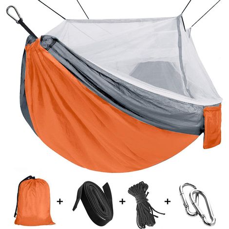 Hamac double moustiquaire d extérieur en nylon 210T tissu (1/4)