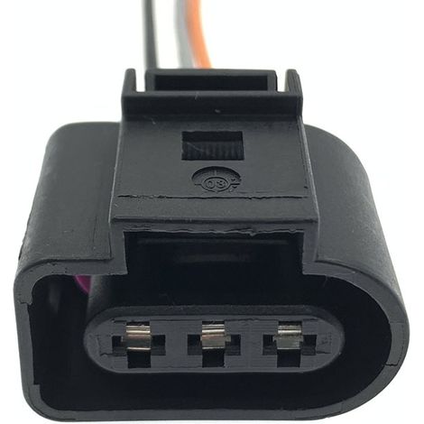 Connector 1J0973723 is a 3-conductor wiring harness connector for Volkswagen and Audi crankshaft position sensors. 1J0 973 723 – Single connector.