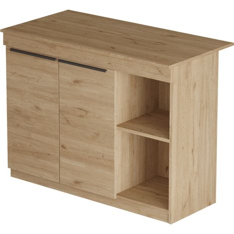 Küchentisch aus Holz "Siven" - 120 x 60 x 88 cm - Braun