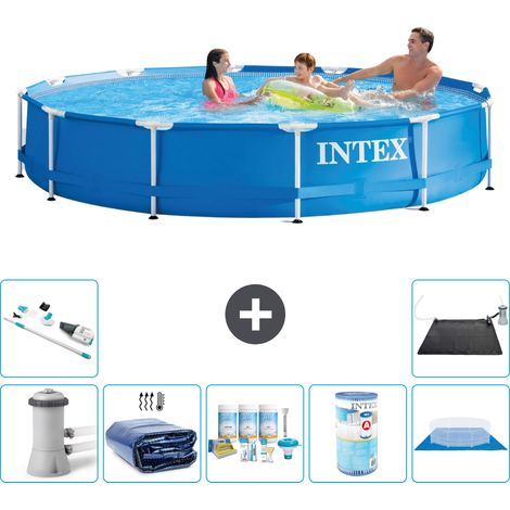 Intex Piscina con struttura Rotonda - 366x76 cm - 8-pezzi  S41772