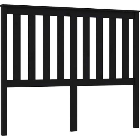 Maison Exclusive - Kopfteil Schwarz 126x6x101 cm Massivholz Kiefe (1/5)