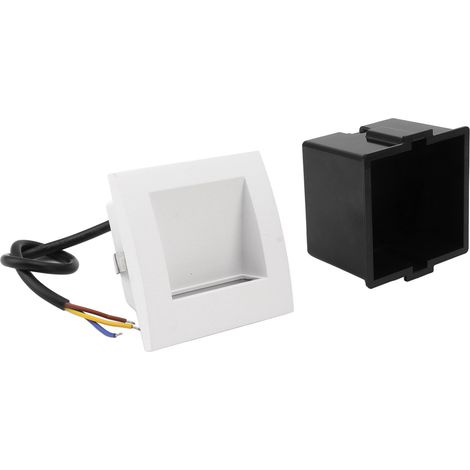 Marche extérieure LED étanche lampe d'escalier intérieure éclairage de terrasse carré encastrable 110-240V (1/5)