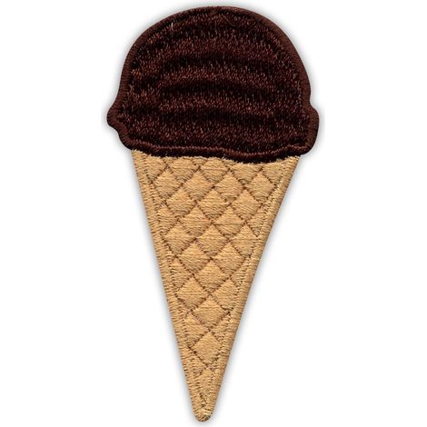 Patchion Eiscreme - Schokolade - Aufnäher - Gestickter Aufnäher/Abzeichen/Emblem