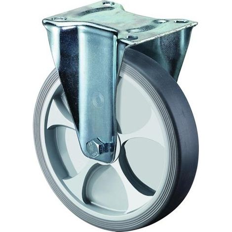 Bockrolle D.250mm Trgf.300kg thermoplastisch Ku.Platte L135xB110mm BS ROLLEN (1/3)