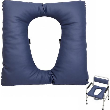 Coussin anti-escarres pour chaise de toilette et fauteuil roulant, coussin d'assise anti-escarres avec découpe, coussin de siège imperméable, hémorroïdes soulageant la pression (1/5)