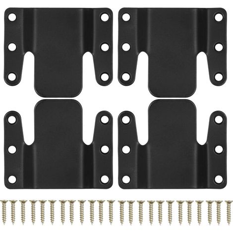 Lot de 4 connecteurs pour canapé d'angle, système d'emboîtement universel, clips faciles à installer, connecteurs robustes avec vis. (1/5)