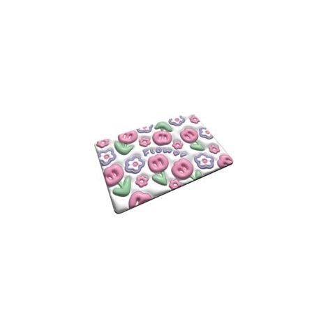 Tapis de bain en diatomite antidérapant – Effet 3D fleurs – 40 × 60 cm – Modèle LTH-002 (1/5)
