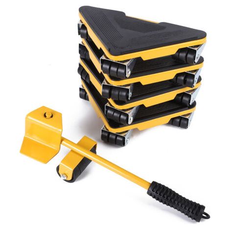 Lève-Meubles Robuste, Kit De Déplacement De Meubles, Déplace Meuble, Système De Déplacement De Meubles avec Roues, Peut Pivoter À 360 Degrés, Quatre Charges Maximales De 400 Kg / 870 LB (1/5)