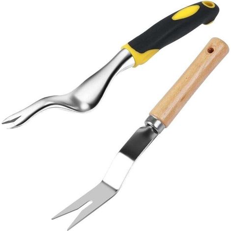 Tondeuse à gazon manuelle, poignée en acier inoxydable, outils de désherbage, tondeuse, fourche de tondeuse (1/4)
