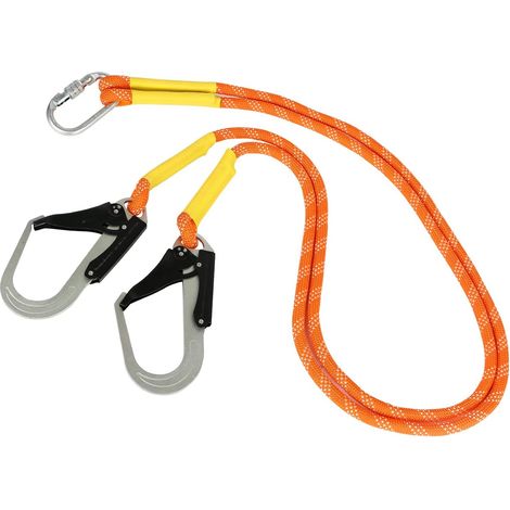 Corde de sécurité anti-chute, laisse de sécurité, outil anti-chute pour l'alpinisme, travaux de grande hauteur (1,6 m) (1/5)