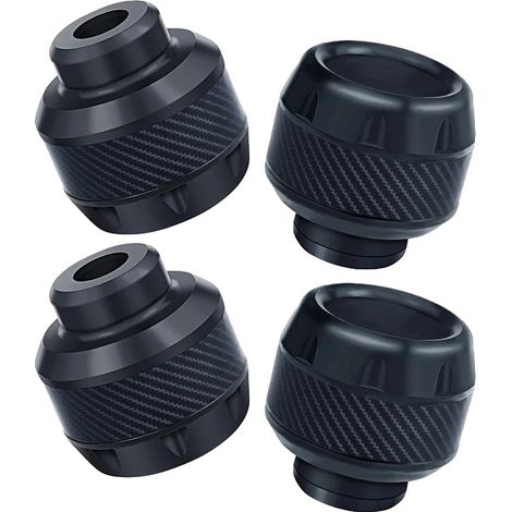 Protector de rueda de motocicleta, construcción de aleación, ajuste universal, 4 piezas, negro A (1/2)