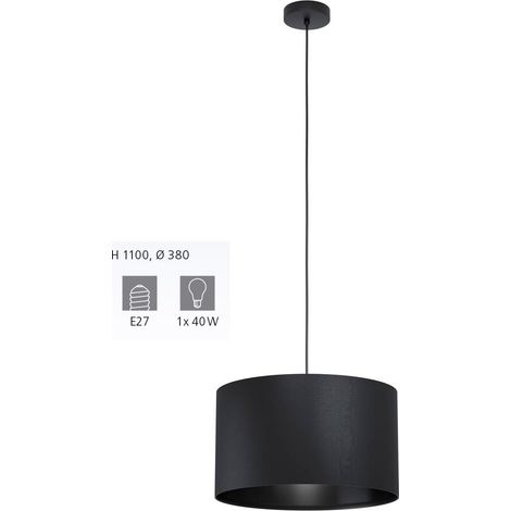 Eglo Maserlo 1 Lampadario a Sospensione, Nero (1/5)