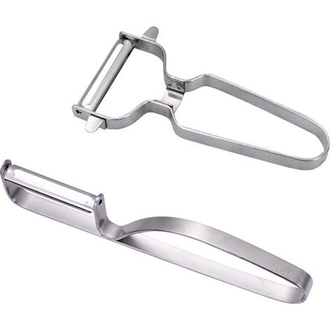 2 épluche-légumes Divers accessoire de portail, type Y et type I, lame en acier inoxydable, manche ergonomique, adapté aux carottes, pommes de terre, concombres et fruits à peau épaisse (1/5)