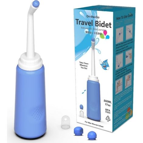 Bidet portable 500 ml, spray de toilette personnel de voyage à main (1/5)