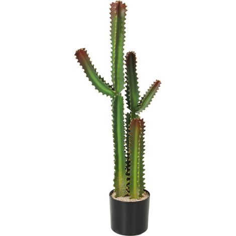 Arbre cactus artificiel 111cm vert pour intérieur pot