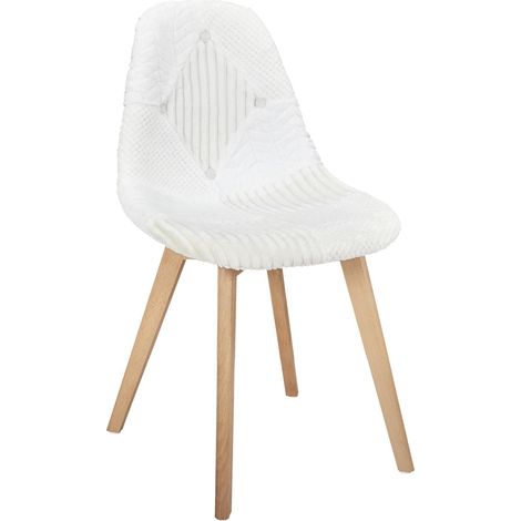 Chaise scandinave blanc 47x87x52 cm (1/5)