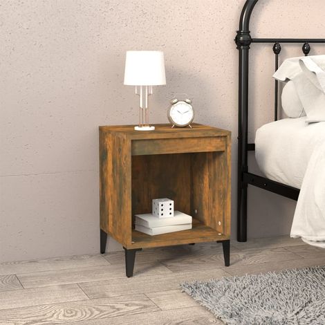 Bedside Cabinet Smoked Oak 40x35x50 cm vidaXL (1/5)