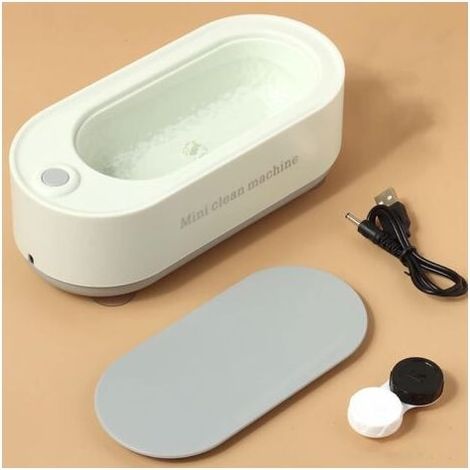 Nettoyeur A Ultrasons - 350 Ml - 45 Khz - Pour Bijoux Lunettes Montres - Blanc (1/5)