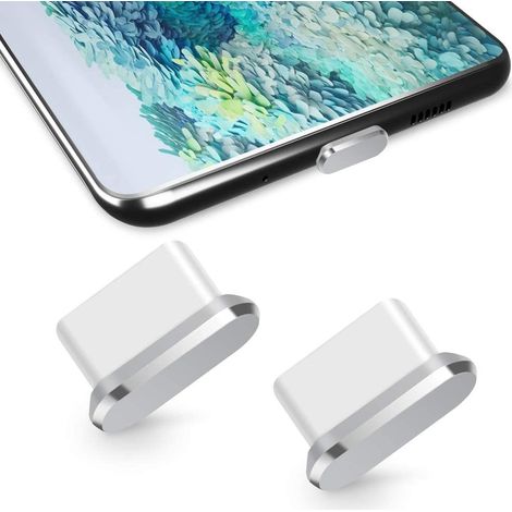Bouchon Anti-Poussière Type-C - Alliage D'Aluminium Et Silicone - Pour Port USB-C Téléphones Et Ordinateurs - Lot De 2 (1/5)