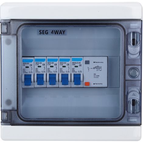 Interruttore automatico impermeabile a 4 vie Fearage 63A 30MA RCD4MCB 6A2 X16A32A (1/5)