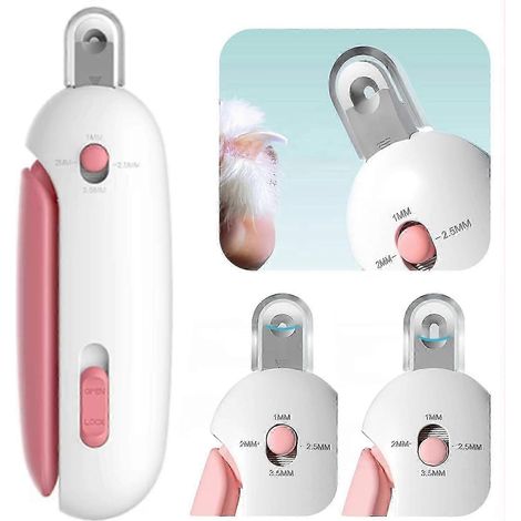 Coupe-ongles pour chats avec ouverture réglable, coupe-ongles sécurisé avec trou de coupe circulaire, coupe-ongles pour chatons et chiots de 1/2/2,5/3,5 mm (1/5)