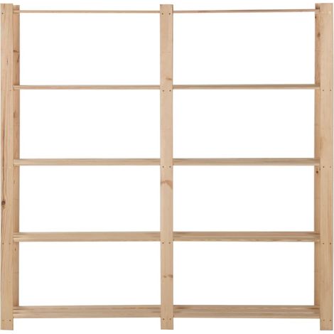 Maison Exclusive - Lagerregal mit 5 Böden 170x28,5x170 cm Massivh