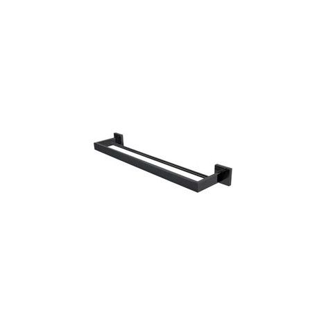 Porta Asciugamani da Bagno - Montaggio a Parete, Installazione a Vite, Porta-Asciugamani Doppio, in Acciaio Inossidabile SUS304, Adatto per Bagno e Cucina (Nero, 40CM) (1/5)