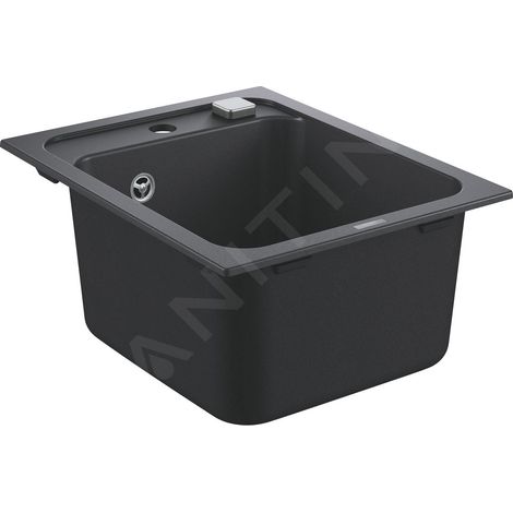 Évier composite K700 31650 1 bac 400x500mm granit noir (1/4)