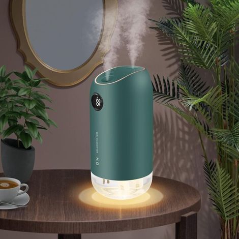 Humidificateur 500 ml. Humidificateur ultrasonique silencieux (23 dB) pour bébés. Arrêt automatique. Idéal pour la maison. Convient aux chambres, bureaux et studios de yoga. Écologique. (1/5)