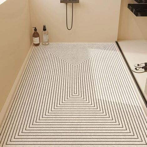Tapis de Douche Antiderapant 60x90cm, Tapis de Baignoire Antidérapant avec Trous de Drainage Doux PVC Luffa Séchage Rapide Salle de Bain Zones Humides (1/4)