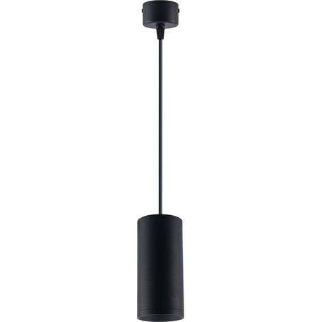 – Suspension métal quartz noir – Aluminium – Hauteur 120cm – Ampoule GU10 non incluse – Éclairage intérieur moderne (1/5)