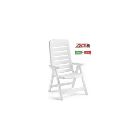 Poltrona sdraio in resina cinque posizioni Bianca QUINTILLA 108x67x h60 cm