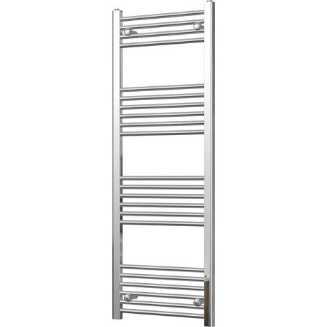 Zennor - Chrome Heated Towel Rail - H1400mm x W500mm - Straight (1/3)