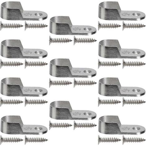 30 supports ovales pour tringle de penderie, accessoires de meubles, supports pour tubes de penderie (1/4)