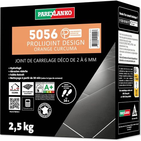 Joint de carrelage 2,5 Kg 5056 Prolijoint Design PAREXLANKO Orange Curcuma
