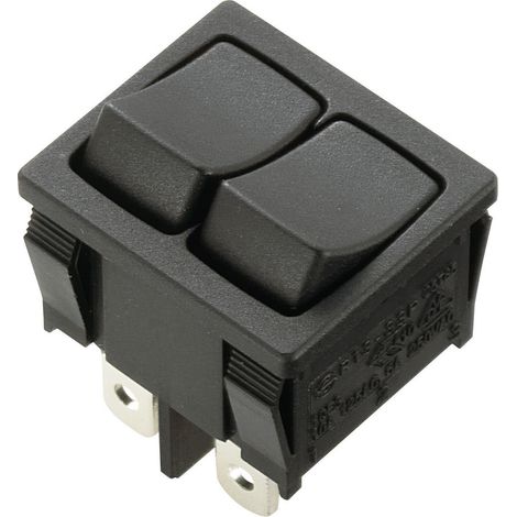 TRU COMPONENTS 1588077 Wippschalter TC-R13-33PAA-02 250 V/AC 6 A 2 x Aus/Ein rastend 1 St.