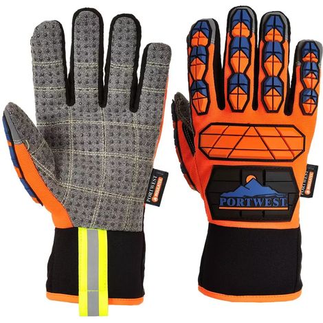 Gant Aqua-seal Pro Couleur : Orange/bleu Taille L - Portwest (1/3)