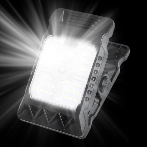 Lampe Solaire Exterieur, Lampe Solaire À Pince Avec Détecteur De Mouvement, 400mAh Clip On Lumiere Solaires Exterieur, Idéale Pour Clôtures, Arbres, Patios, Allées (1/5)