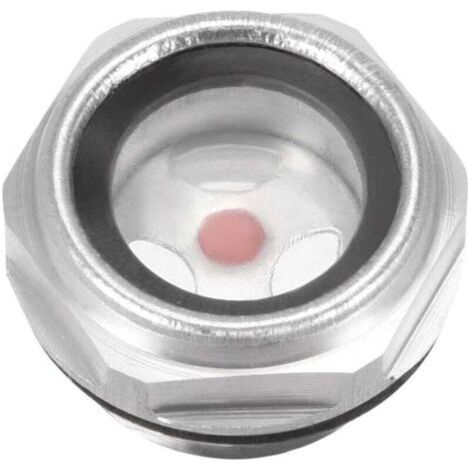 QORVA-Niveau d᾿Huile Liquide Jauge Voyant d'huile Verre Vue Raccord de Compresseur d᾿Air Bouchon en Alliage d᾿Aluminium à Filetage Mâle 1/2 PT avec Joint Torique
