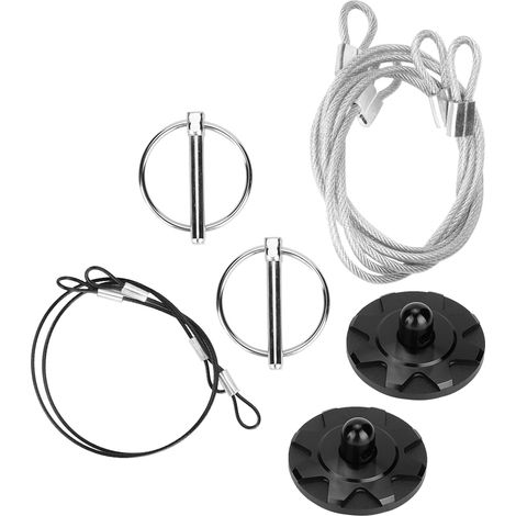 Goupille de capot universelle modifiée pour voiture, verrou de moteur de course en aluminium (noir) (1/5)