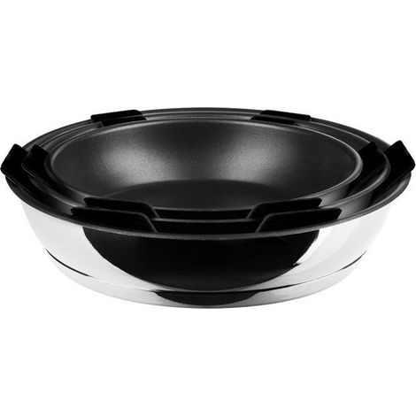Set di casseruole INOXIBAR Athos Quantum antiaderente induzione con manico rimovibile 18-22-26 cm (1/4)
