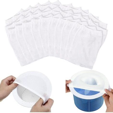 Lot de 30 chaussettes de skimmer de piscine, préfiltre réutilisable pour retenir le pollen et les feuilles (1/4)