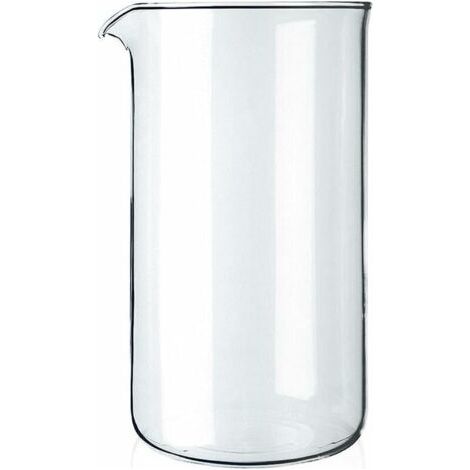Ersatz-Kolbenbecher – 8 vasos – Transparente – 1 litro – Diámetro 10 cm (1/4)