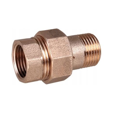 Conexión de tornillo recto de latón con junta tórica de 1/2".