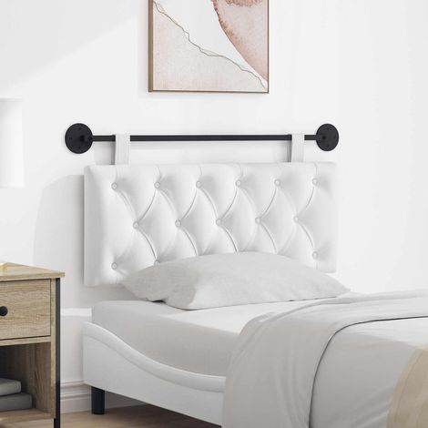 vidaXL Cabecero colgante Blanco Tela (1/4)