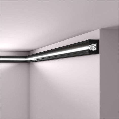 NMC IL12 BLACK-box WALLSTYL Noel Marquet 1 caja 30 piezas Cornisa Luz indirecta diseño moderno negro  60 m (1/5)