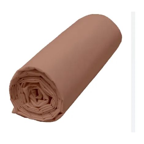 HAOMY - Drap Housse VENEZIA Mocaccino 160 x 200 cm