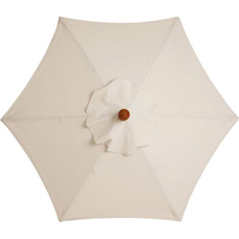 Housse de rechange pour parasol, 6 baleines, 2,7M, imperméable, anti-UV, tissu de rechange, couleur beige (1/4)